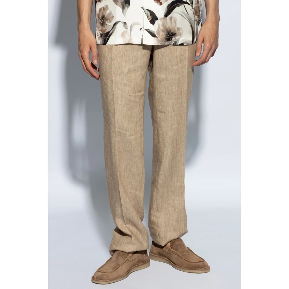 Dolce & Gabbana Linnen broek Beige Heren