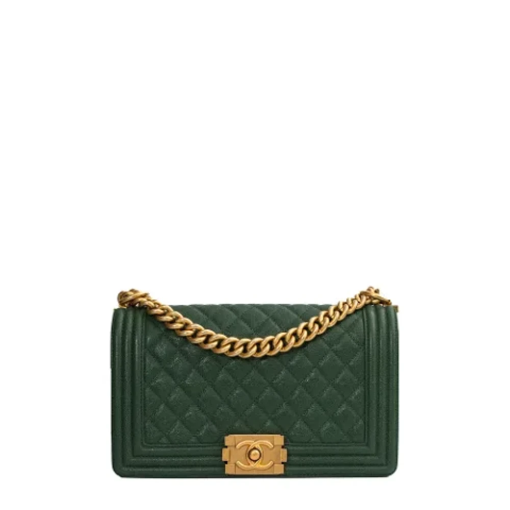 Chanel Vintage Pre-owned Leather chanel-bags Green Dames