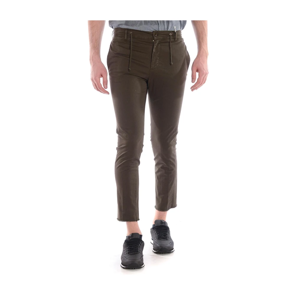 Daniele Alessandrini Green Cropped Trousers - Male - Cropped Trousers - Xl - Trousers