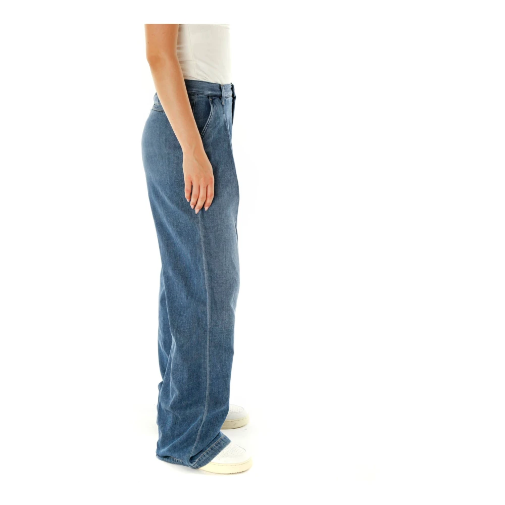 Replay High Waist Relaxed Fit Jeans Blue Dames