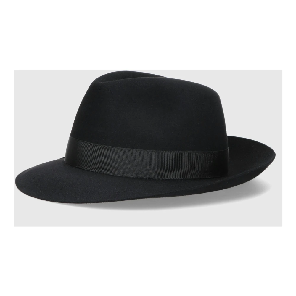 Borsalino Tijdloze Medium Rand Hoed Black Dames