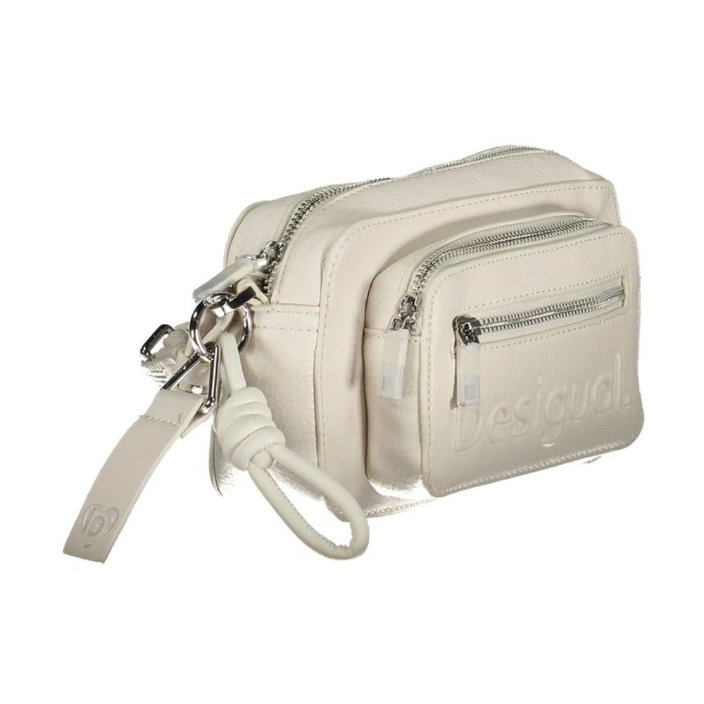 Desigual Witte Polyethyleen Handtas met Meerdere Zakken White Dames