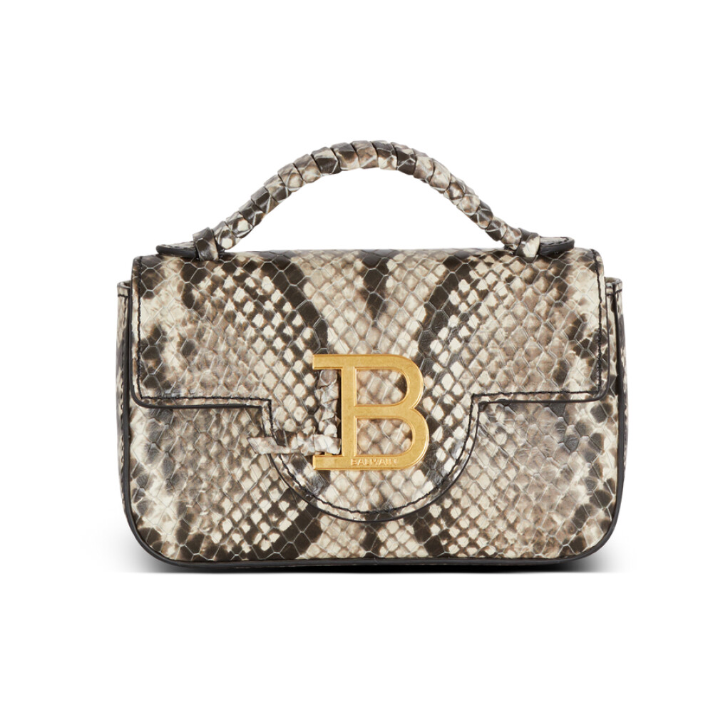 B Buzz slangenprint lederen mini tas Balmain Schoudertassen