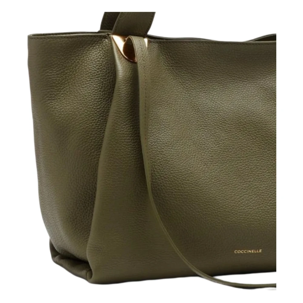 Coccinelle Leren handtas met ritssluiting Green Dames