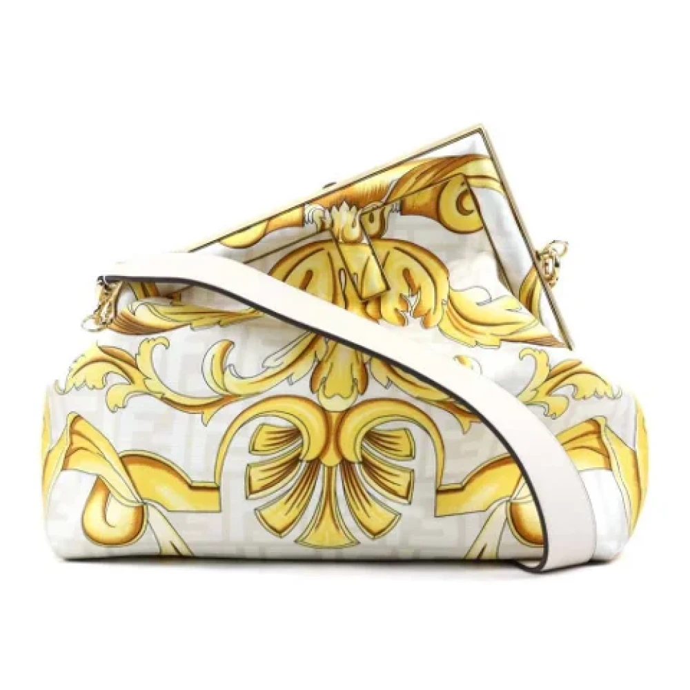 Fendi Vintage Pre-owned Canvas fendi-bags Yellow Dames