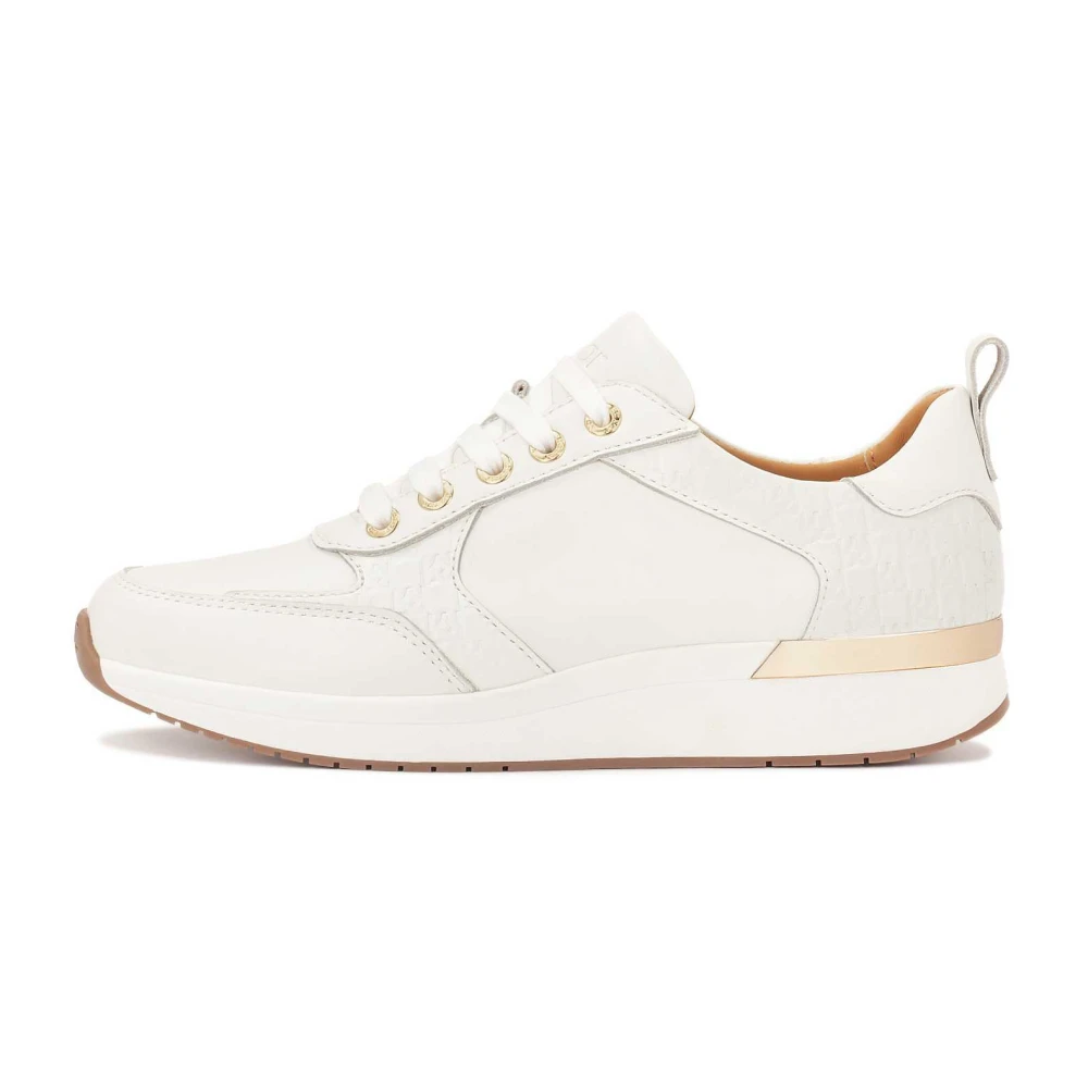 Kazar Witte sneakers versierd met monogrammen