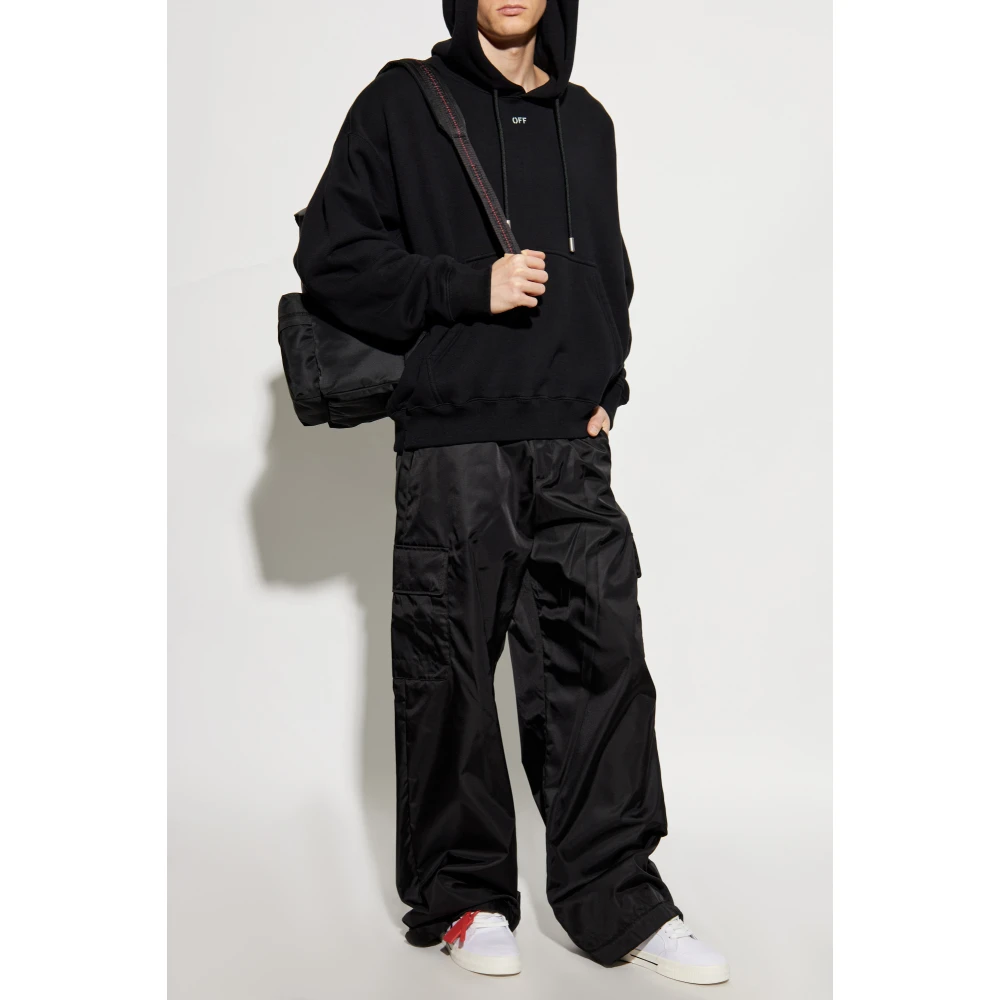 Off White Hoodie Black Heren
