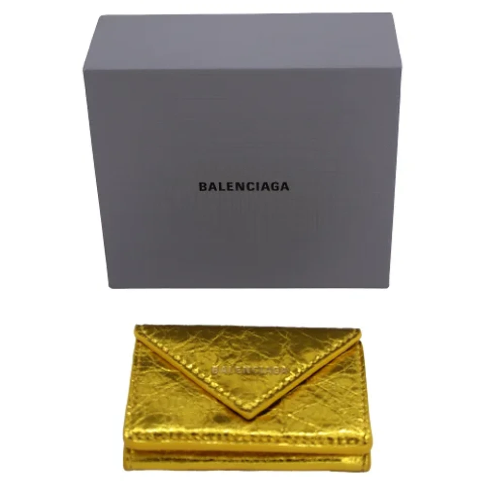 Balenciaga Vintage Pre-owned Leather wallets Yellow Dames