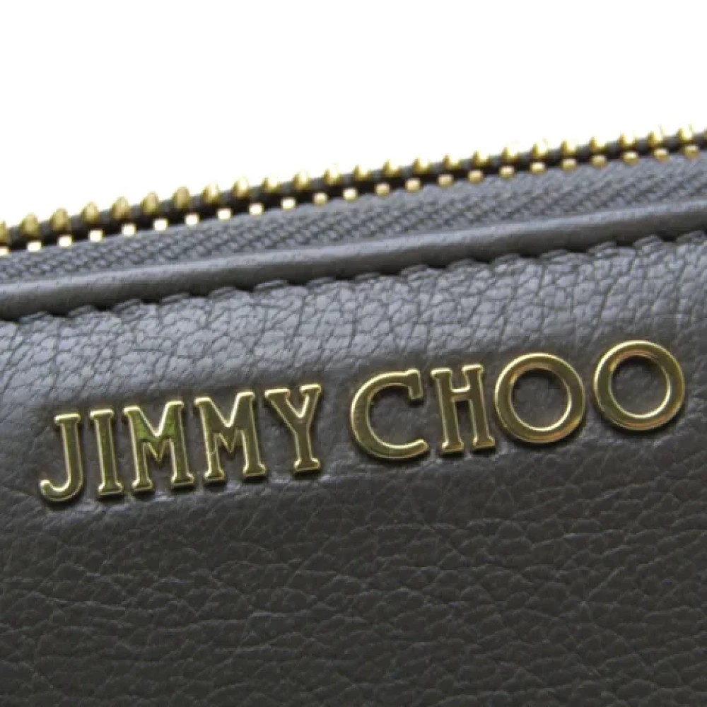 Jimmy Choo Pre-owned Leather wallets Gray Dames