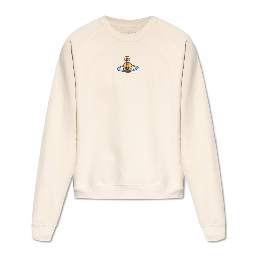 Vivienne Westwood Sweatshirt met logo Beige Heren