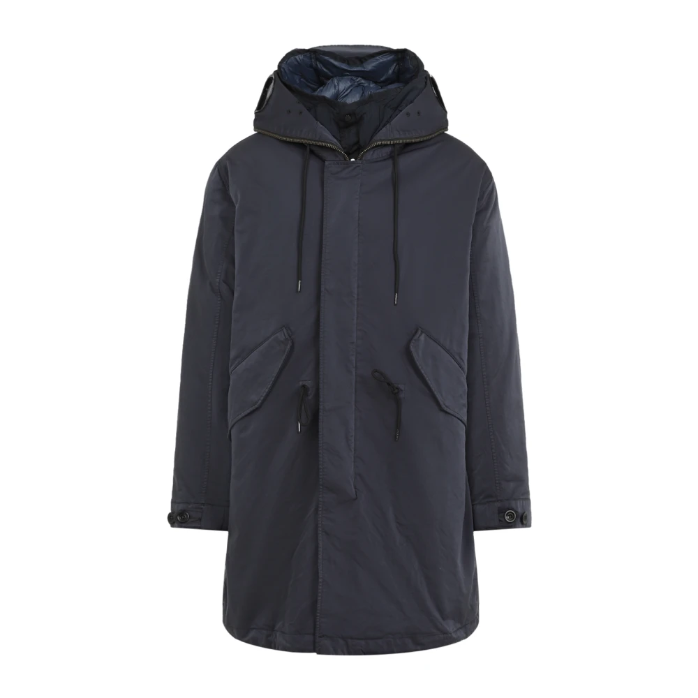 C.P. Company Zwarte Zand Lange Jas voor Mannen Black Heren