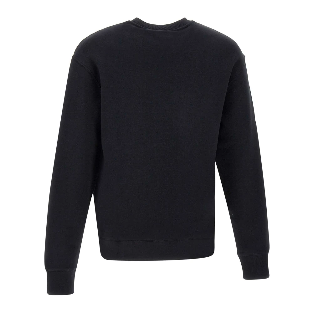 Maison Kitsuné Zwarte Katoenen Sweatshirt met Logo Black Heren