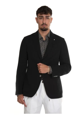 Slim Fit Linnejacka med Fickor