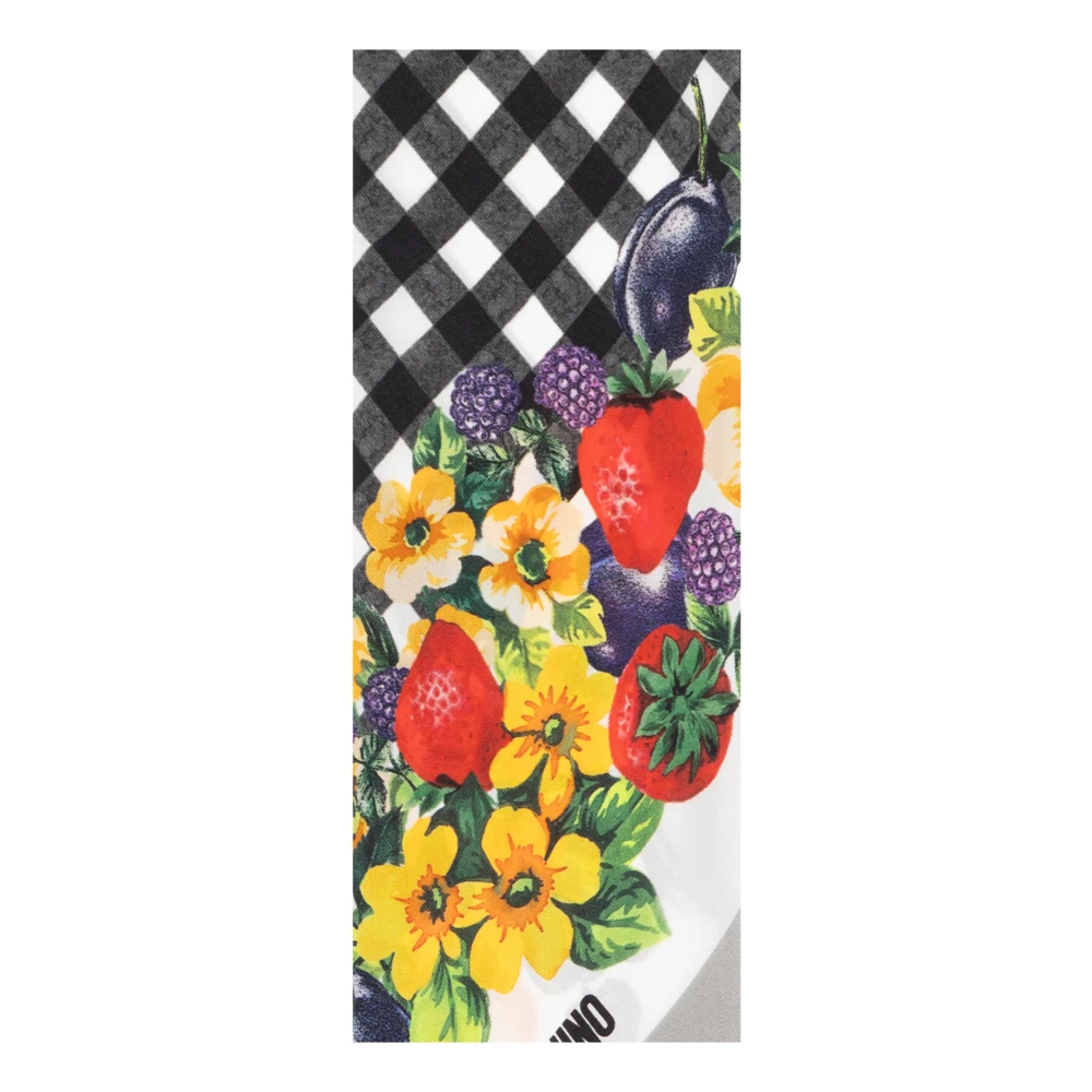 Moschino Zijden sjaal met print Black Dames