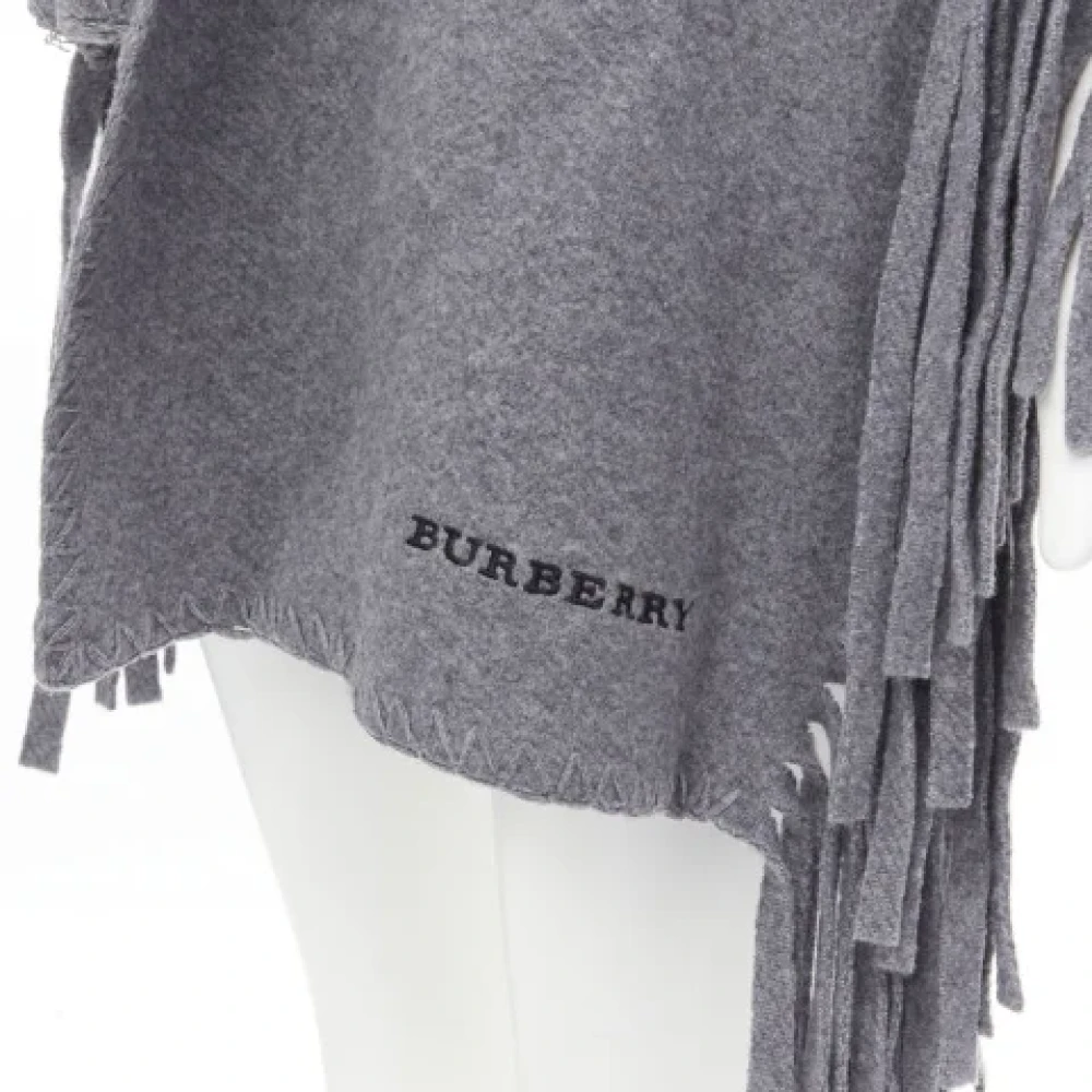 Burberry Vintage Pre-owned Wool scarves Gray Dames