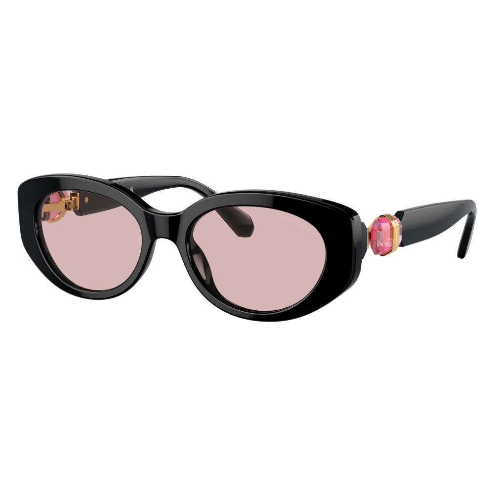 Swarovski Black Sunglasses, Unisex, 53 Mm, Sunglasses