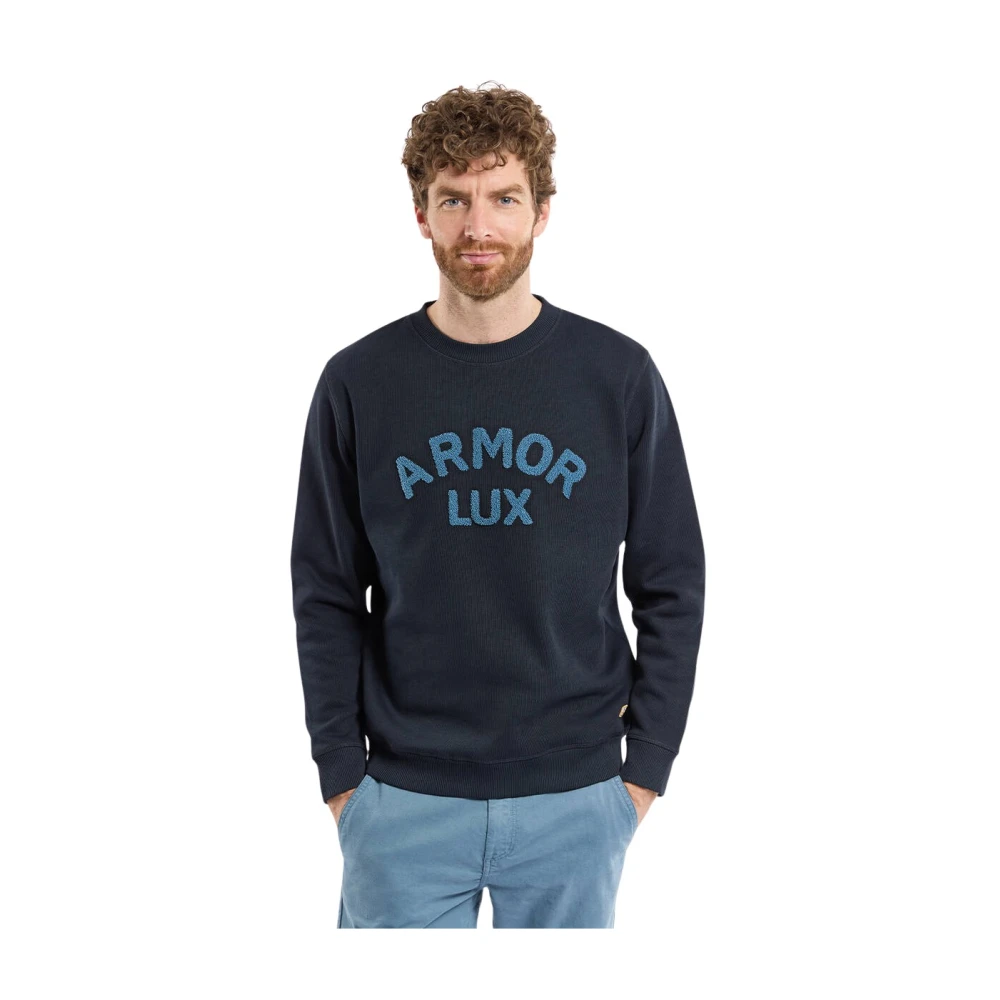 Armor-Lux Klassieke Sweatshirt in Marineblauw Blue Heren