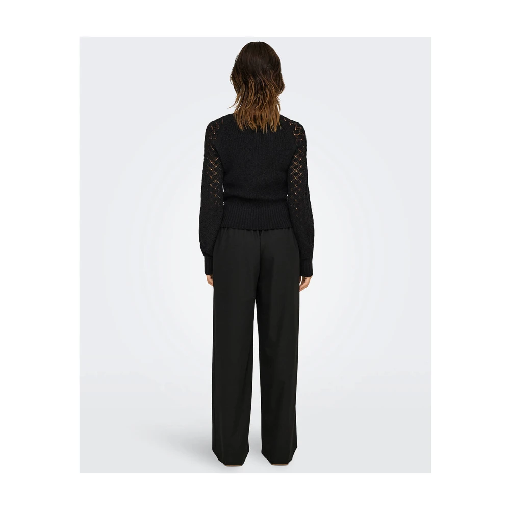 Only Lange Mouw Miami Gebreide Top Black Dames