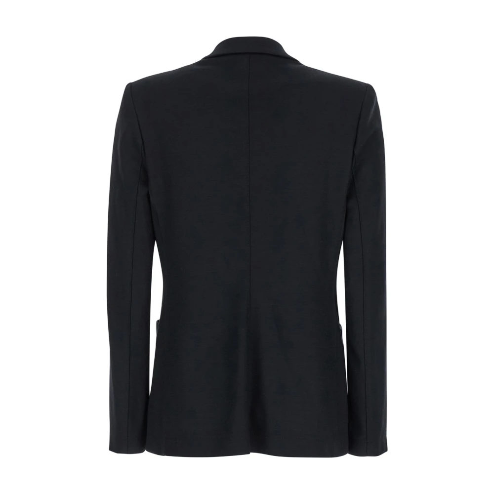 Harris Wharf London Zwarte Blazer met Schoudervullingen Black Dames