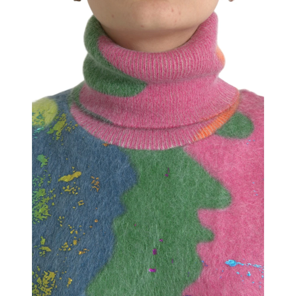 Dolce & Gabbana Gestreepte Mohair Coltrui Multicolor Dames