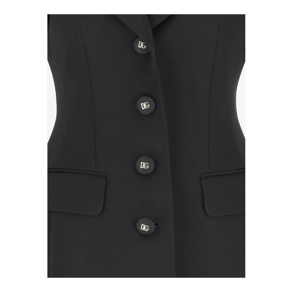 Dolce & Gabbana Zwarte Jas Black Dames