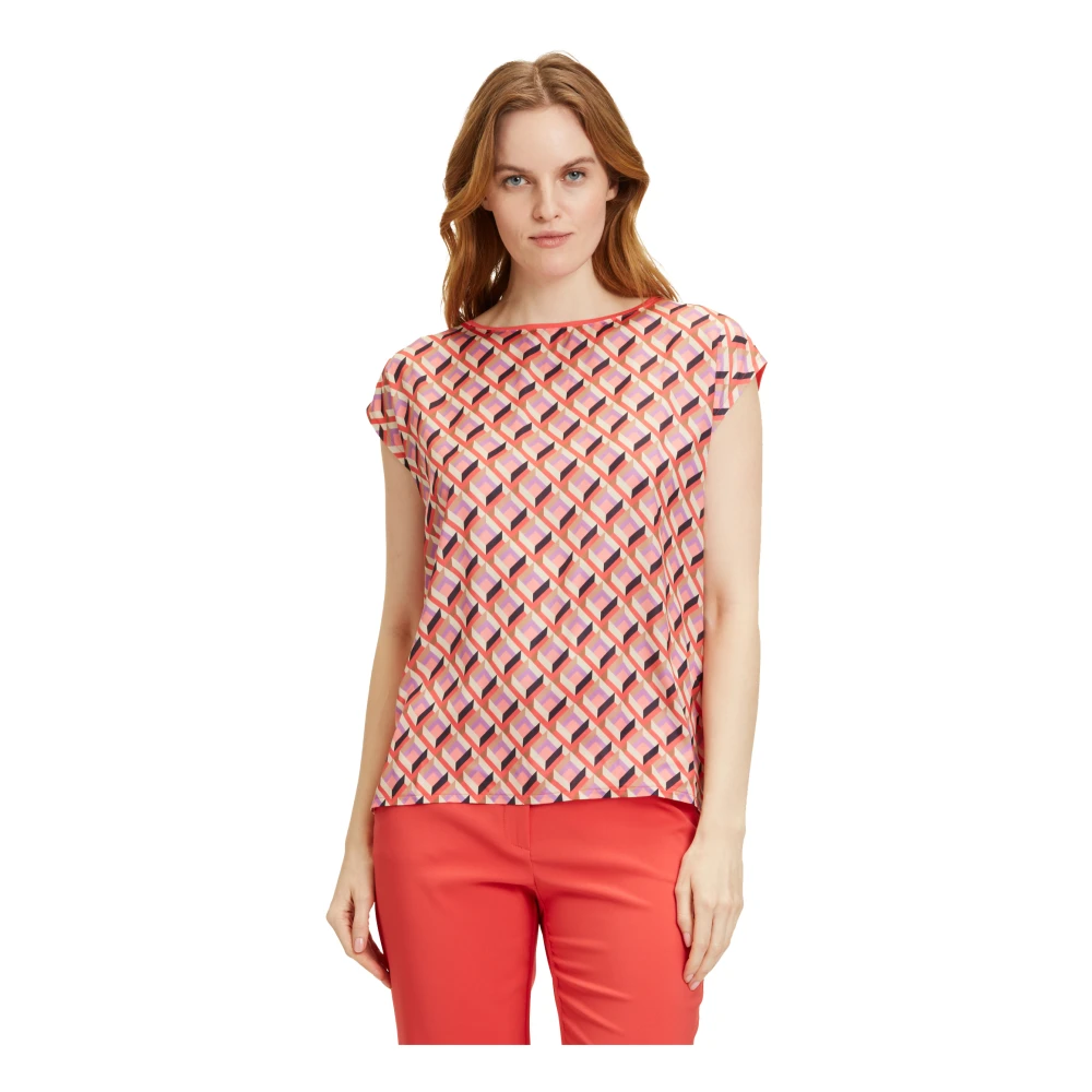 Betty Barclay Punt Print Mouwloze Blouse Shirt Multicolor Dames