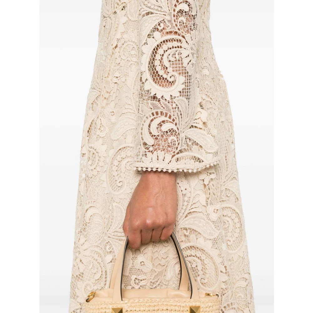 Zimmermann Elegante Kant Midi Jurk Beige Dames