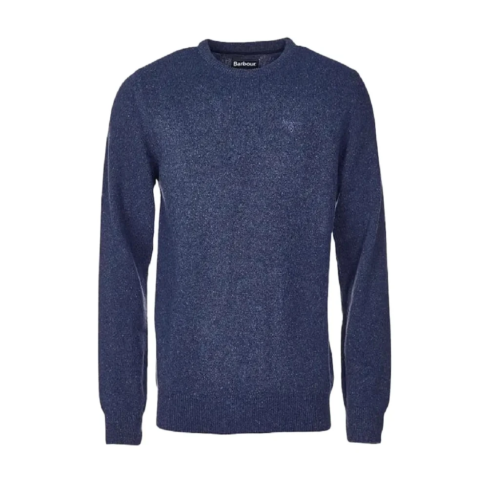 Barbour Essential Tisbury Crew Knitwear Blue Heren