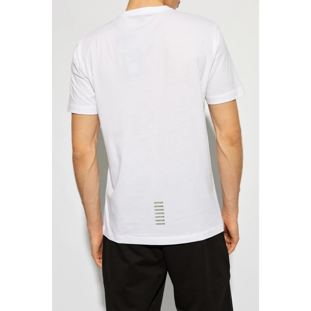 Emporio Armani EA7 T-shirt met logo White Heren