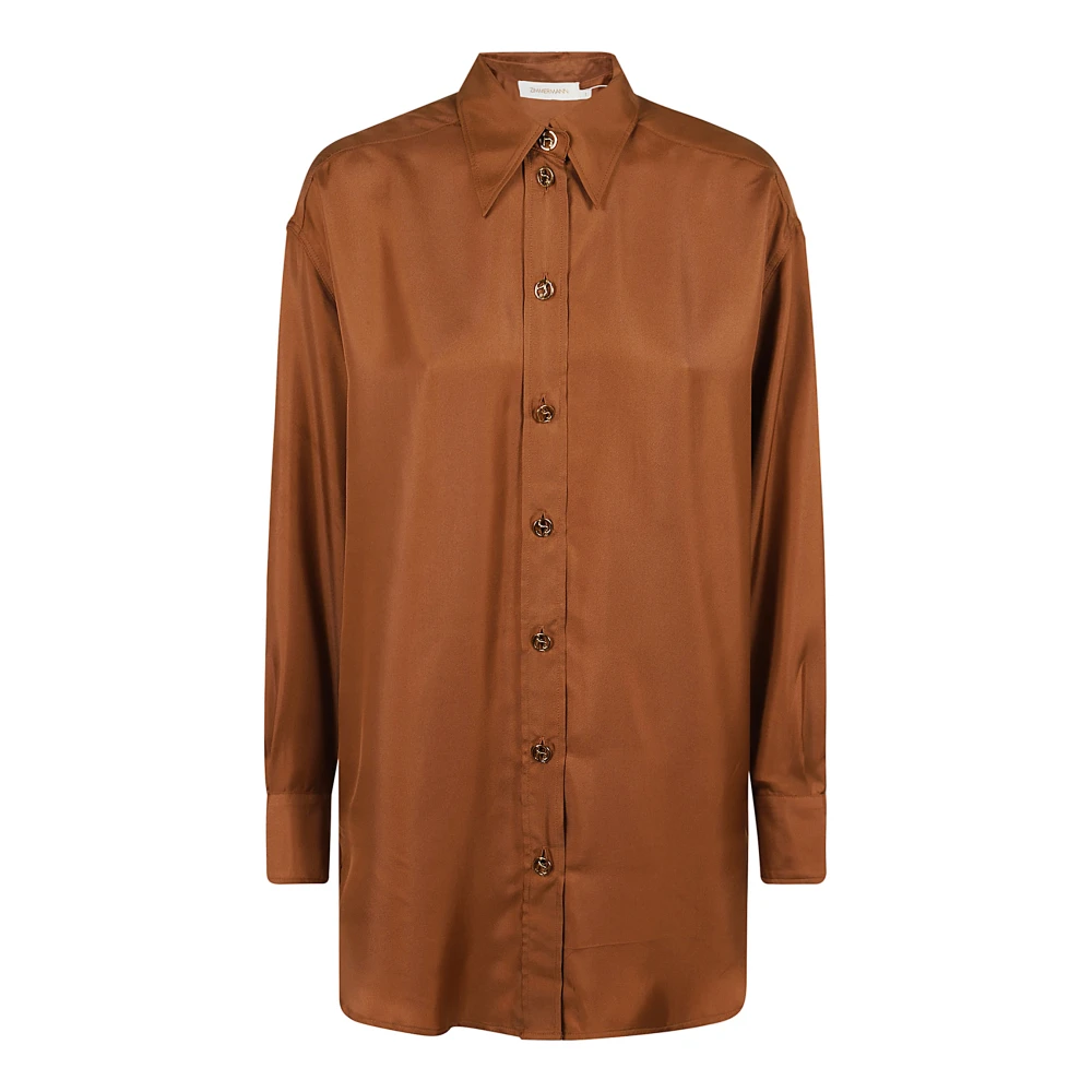 Zimmermann Bruine Shirts voor Vrouwen Aw24 Brown Dames