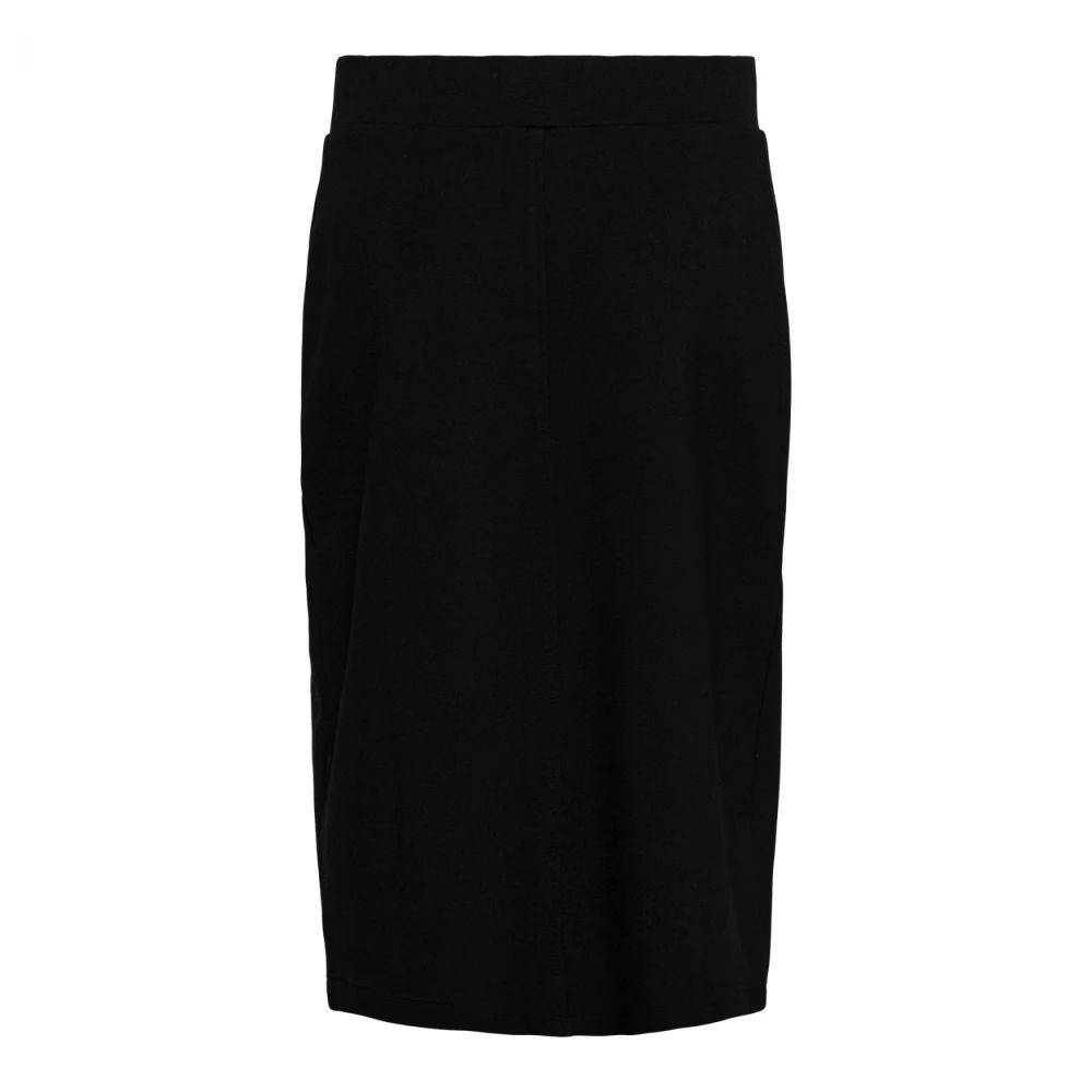 &Co Woman Zwarte Rechte Rok met Details Black Dames