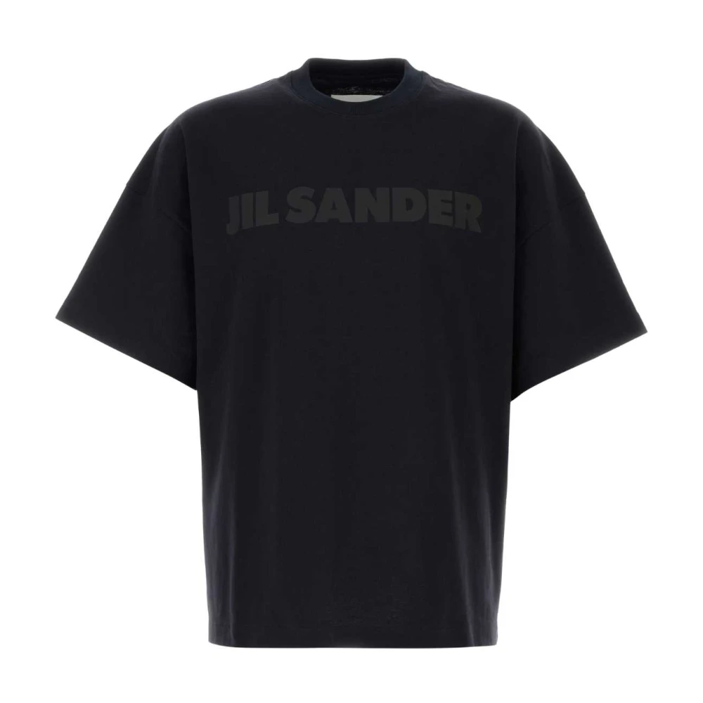 Jil Sander Men's Blue T-Shirts, L, Logo T-Shirt