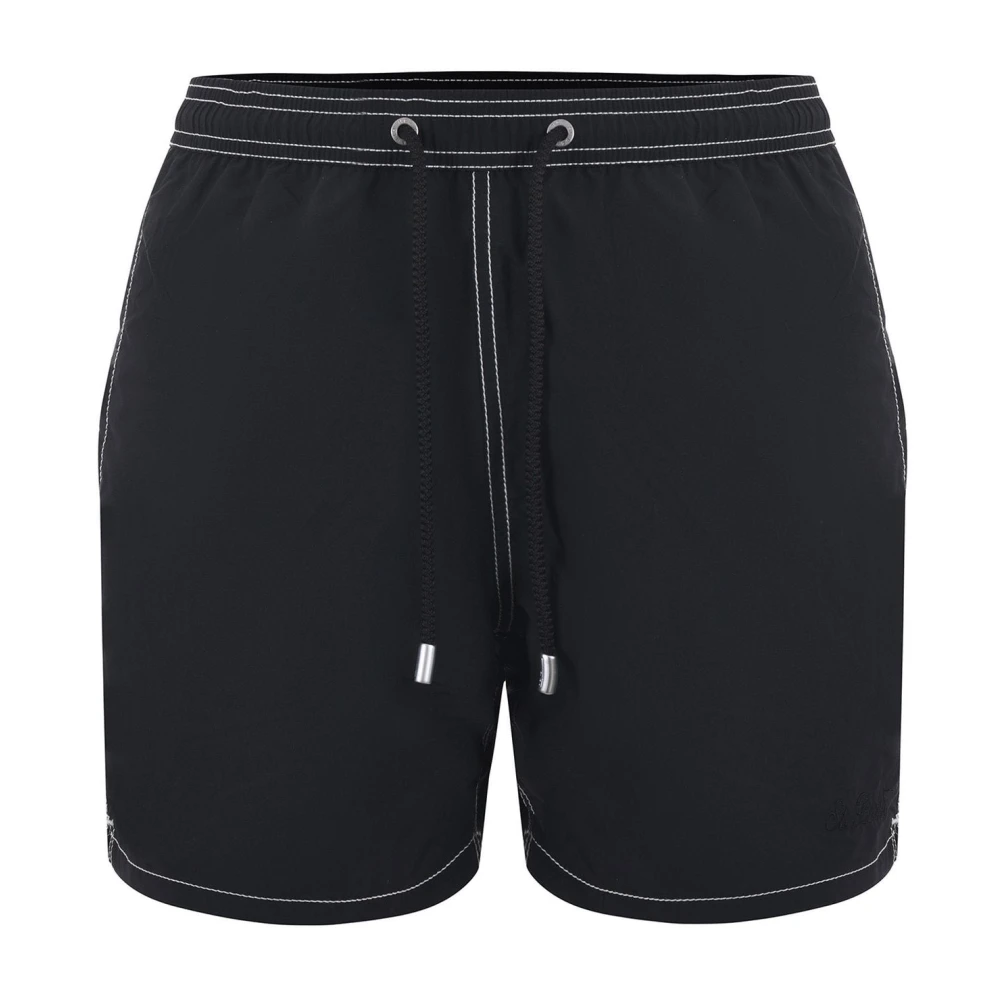 MC2 Saint Barth Nylon Kostuum Zwart Elastische Taille Black Heren