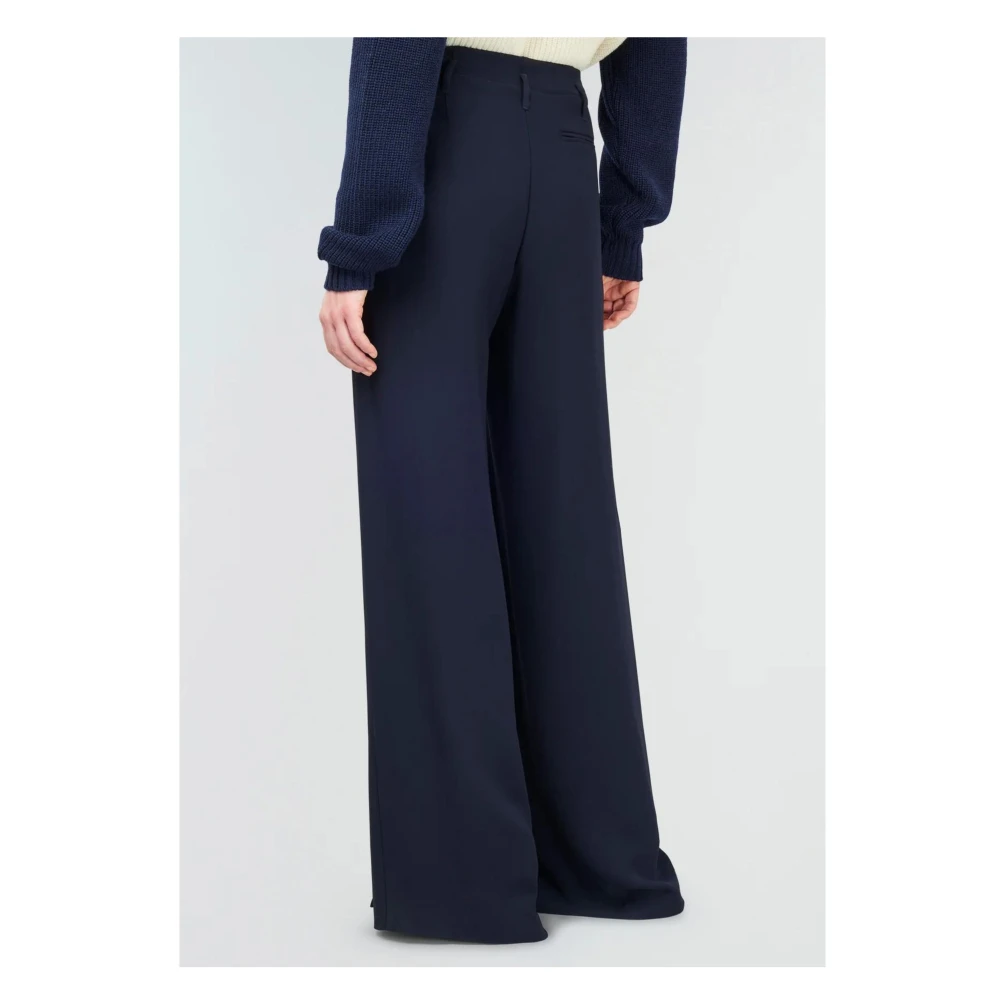 Semicouture Donkerblauwe Broek Blue Dames