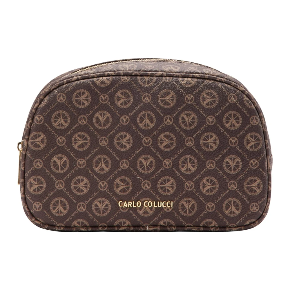 Carlo Colucci Men's Brown Toilet Bags
