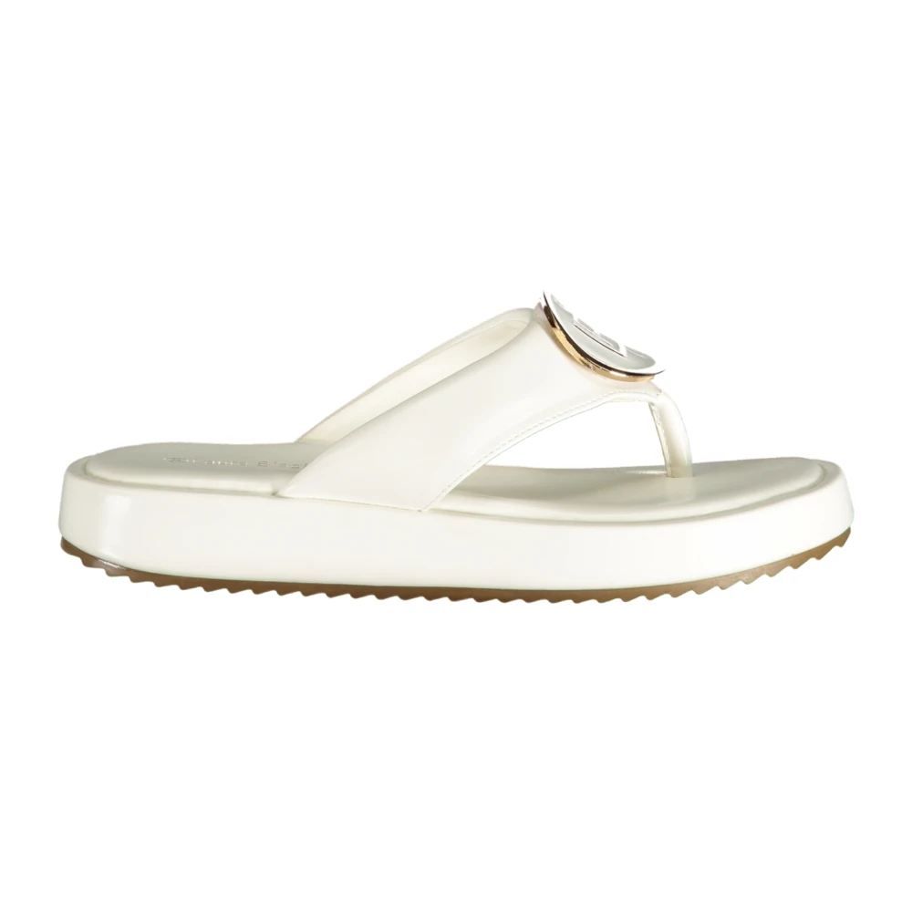 Laura Biagiotti White Flip Flops Logo - Female - Flip Flops - 3 Uk - Shoes