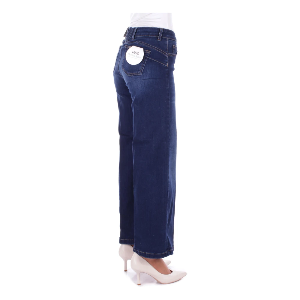 Liu Jo Blauwe Jeans met Logo Achterzak Blue Dames