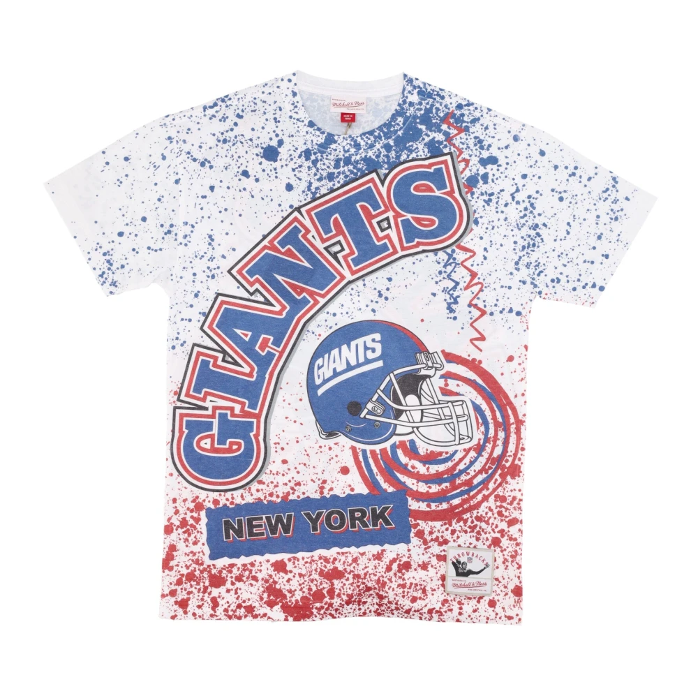 Mitchell & Ness NY Giants Logo Tee Burst Sublimated Multicolor Heren