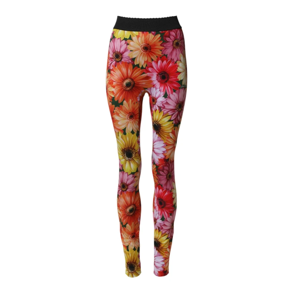 Dolce & Gabbana Women's Multicolor Floral Print Stretch Waist Leggings - Leggings - S - Trousers