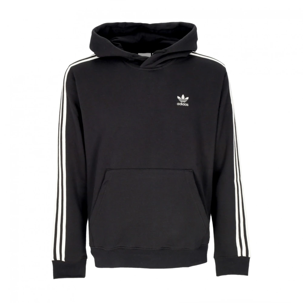 Adidas 3 Stripes Hoodie Zwart Wit Streetwear Black Heren
