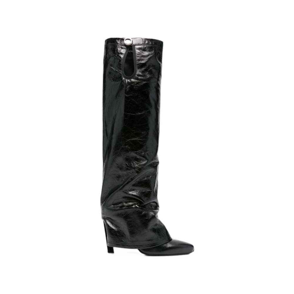 The Attico Leon Over-Knee Boots - Female - Over-The-Knee Boots - Black - 8 Uk - Shoes