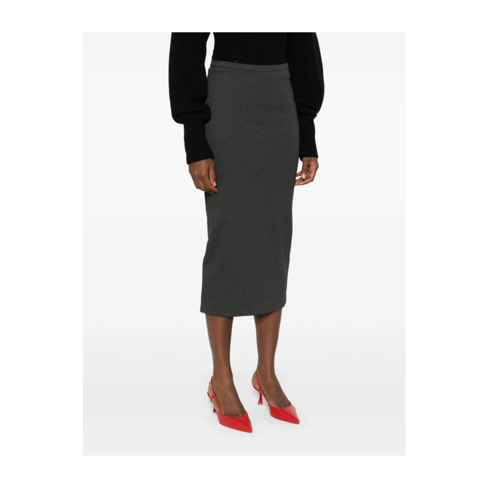 pinko Grijze Stretch Viscose Pencil Rok Gray Dames