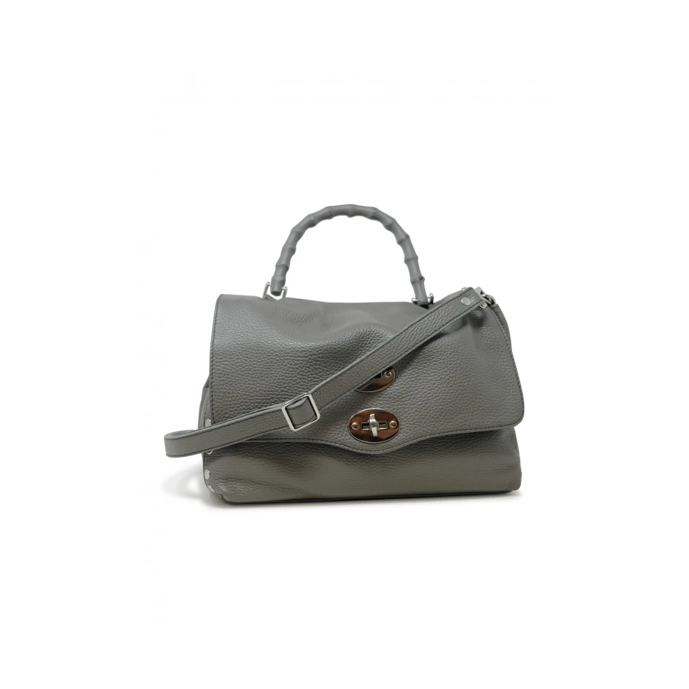 Zanellato Grijze Schoudertas met Bamboe Detail Gray Dames