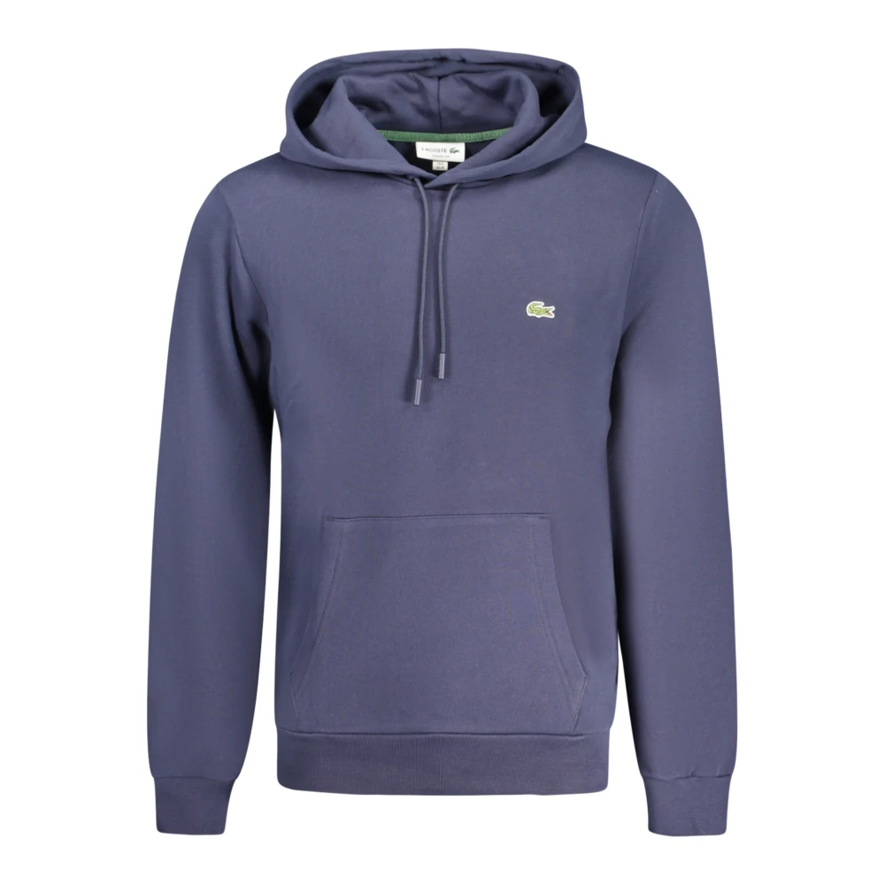 Lacoste Men's Blue Long-Sleeved Hooded Sweatshirt
