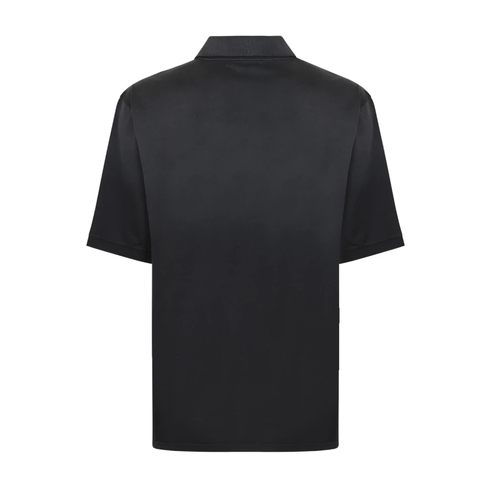 alexander mcqueen Zwarte Polo Shirt met Skull Borduurwerk Black Heren