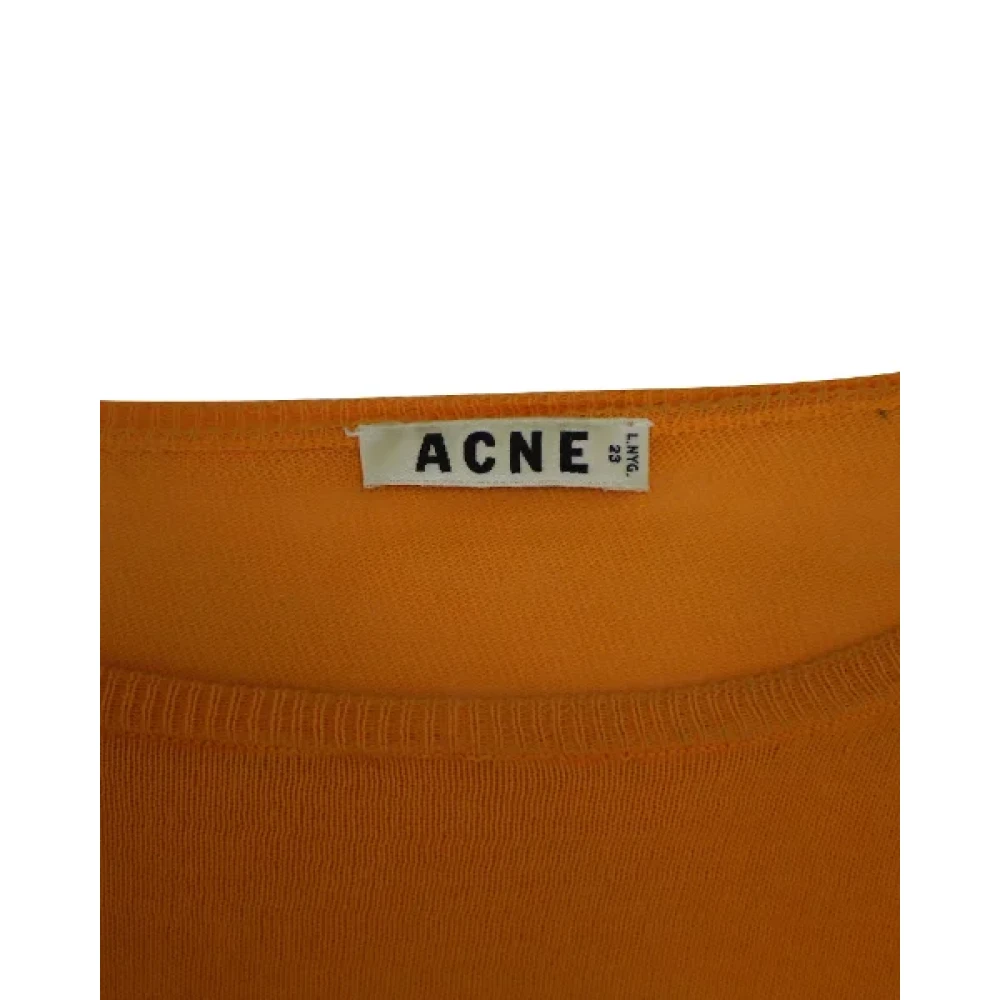 Acne Studios Pre-owned Cotton tops Orange Dames