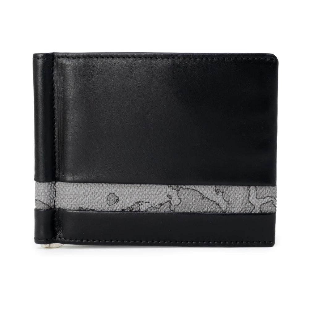 Alviero Martini 1a Classe Klassieke Leren Geldclip Portemonnee Black Heren