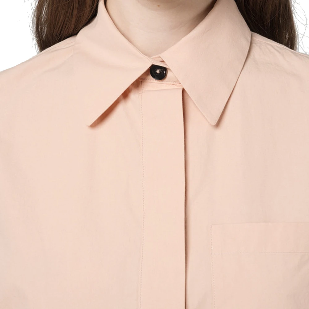 Jil Sander Katoenen overhemd met voorzak Pink Dames