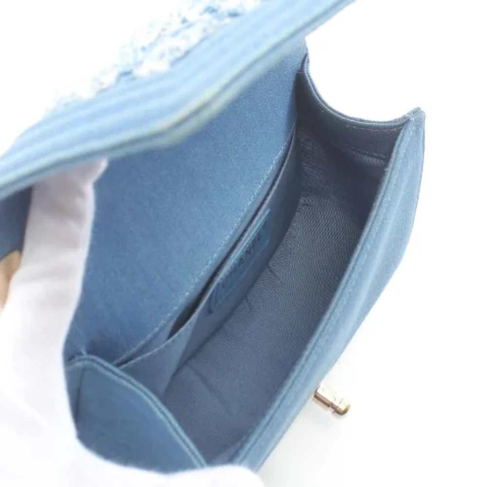 Chanel Vintage Pre-owned Denim crossbody-bags Blue Dames