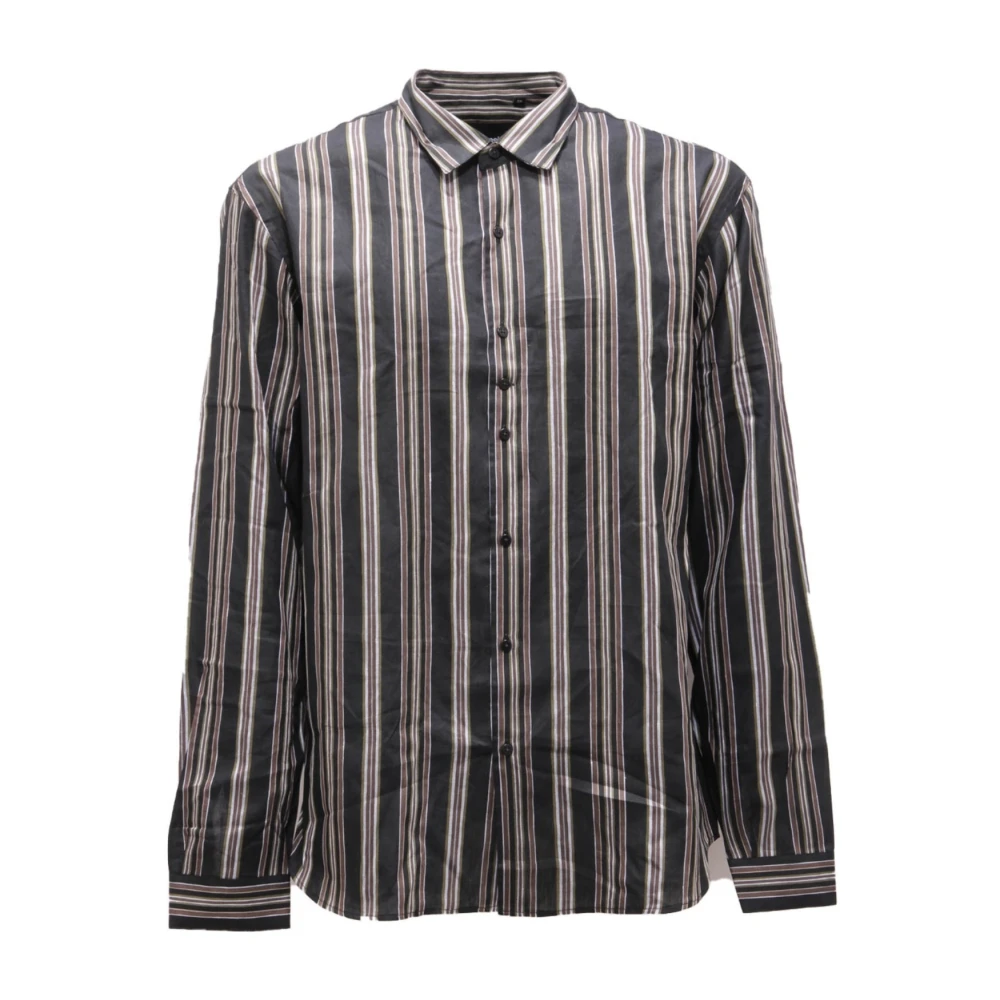 Costumein Black Linen/Cotton Shirt- Made In Italy - Male - Casual Shirts - Xl - Shirts